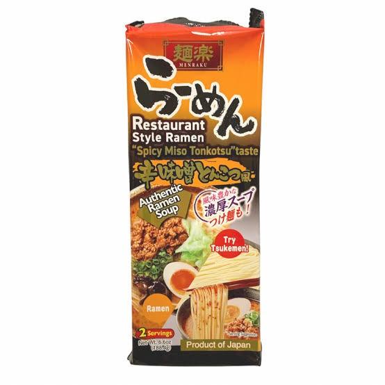 

[isi 2 Porsi] Menraku Spicy Miso Tonkotsu Japanese Ramen - Mie Jepang Best Seller