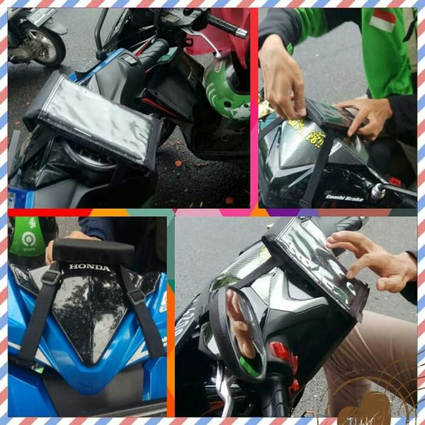 PHONE HOLDER HP WATERPROOF UNTUK DI MOTOR ANTI AIR TAS GOJEK GRAB LAYAR SENTUH TOUCHSCREEN SLIM