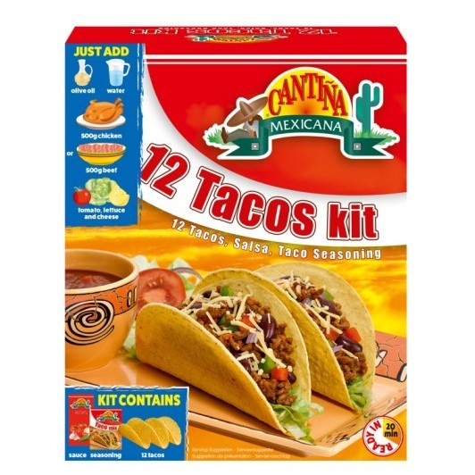 

Terlaris Kulit Kebab Cantina Mexicana 12 Tacos Kit 325 Gr
