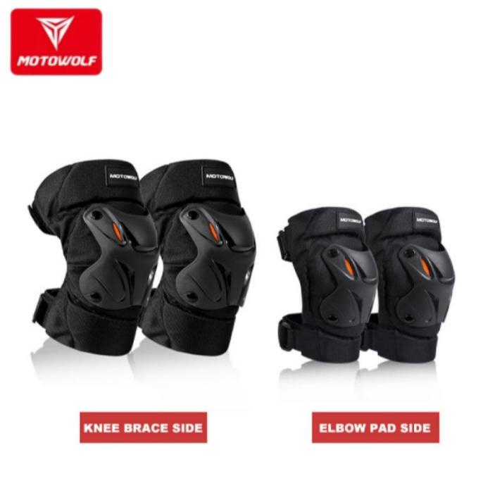 Pelindung Siku Tangan Motowolf Elbow Pad Pelindung Lutut Futsal Motor