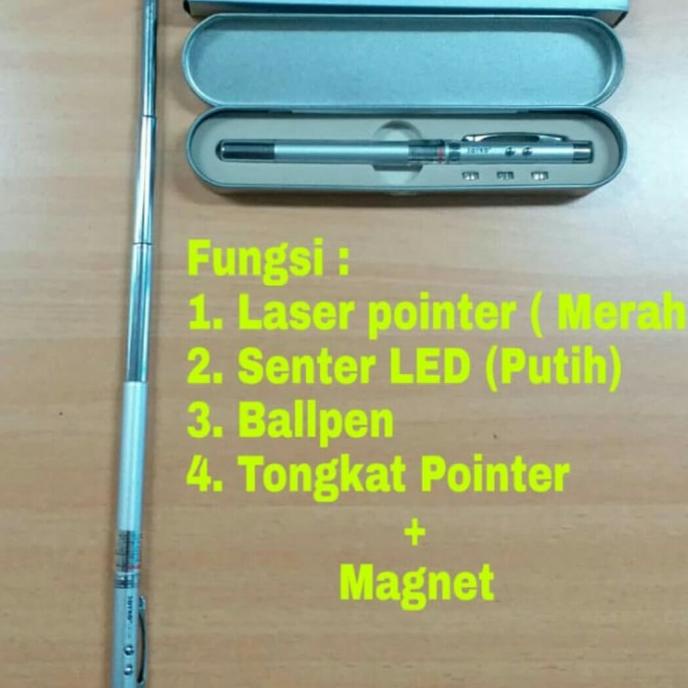 Kilat Laser Pointer 4 In 1 + Magnet Antena Pen Magnet Laser Senter