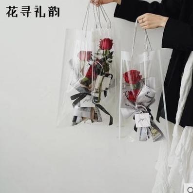 

New Tas Bunga / Tas Bunga Transparant /Paper Bag Bunga / Kotak Bunga / [Transparant-Tali]