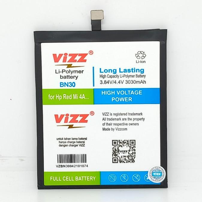 Baterai Batre Vizz Xiaomi Redmi 4A BN30 Original Vizz