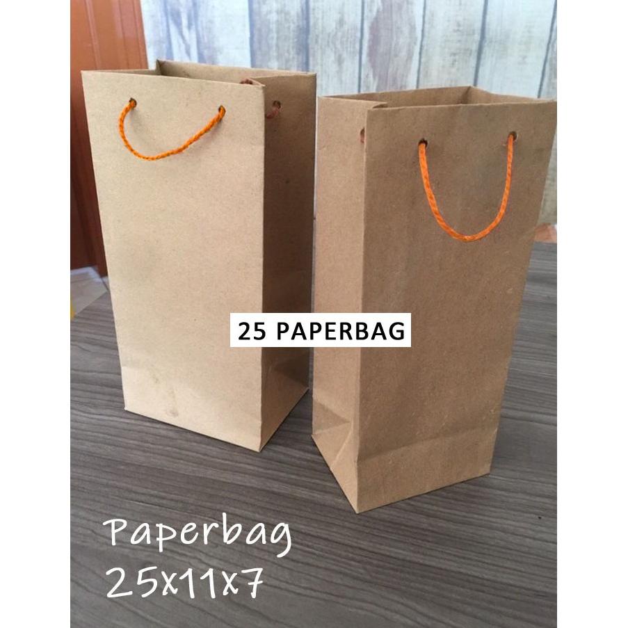 

7.7 Paper Bag Coklat Polos Packing Olshop Mini / Kantong Kertas Souvenir Wedding Cokelat Kado Custom A5