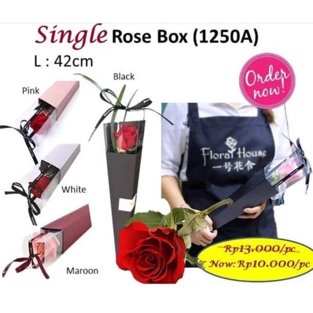 

Terbaru Single rose box - plastik bunga satuan - kertas bunga - barang florist - box bunga satuan (1250A)