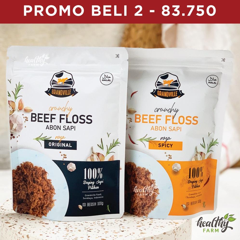 

Promo Grandville Abon Sapi Original Spicy / Abon Non MSG / Crunchy Beef Floss 100g