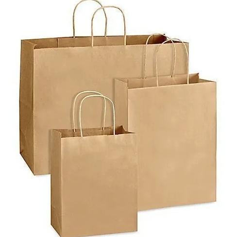 

7.7 [12 Pcs] Paper Bag / Tote Bag / Shopping Bag / Hand Bag Kertas Polos / Tas Kraft Kertas Polos / Kantong Krts Polos