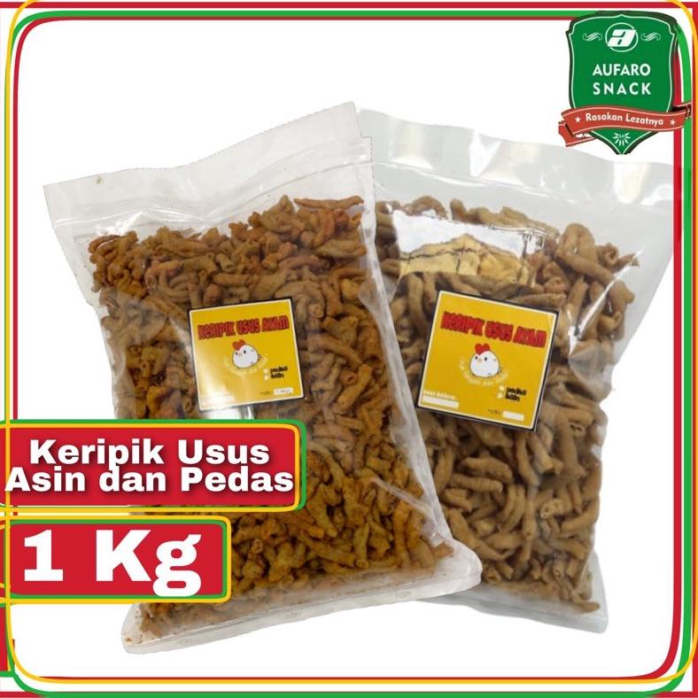 

7.7 KERIPIK USUS AYAM 1 KG MURAH KILOAN / USUS CRISPY PEDAS AUFARO SNACK