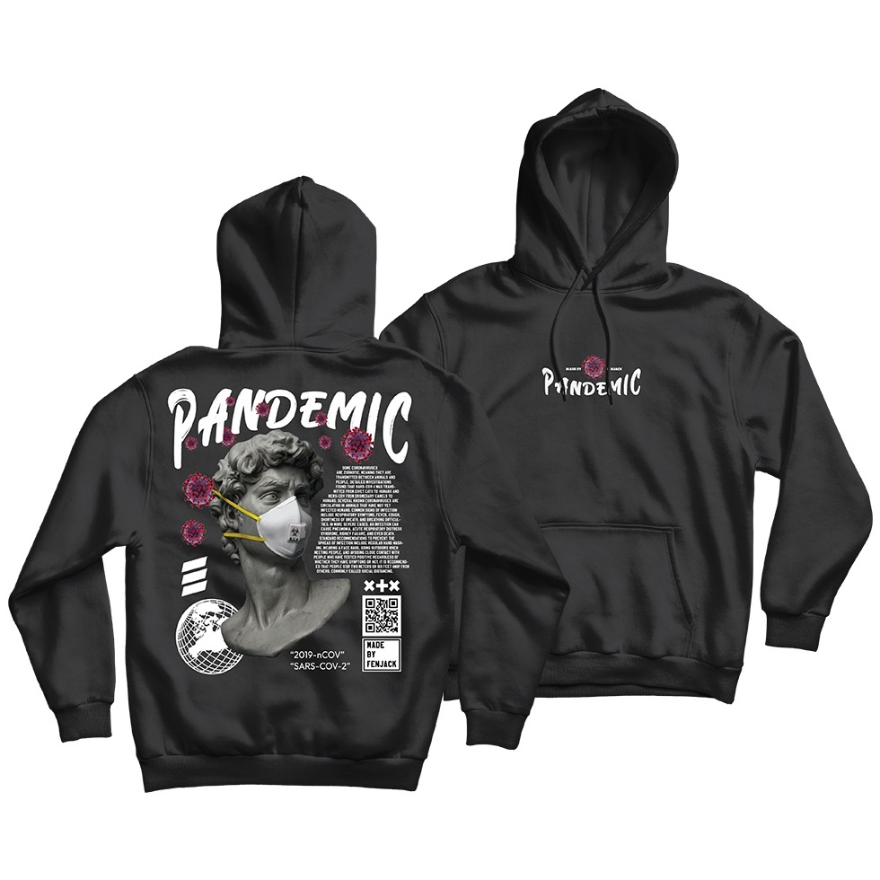 ㅻ FENJACK Hoodie Jumper PANDEMIC (Sablon) M -XXL (Pria & Wanita) ₽