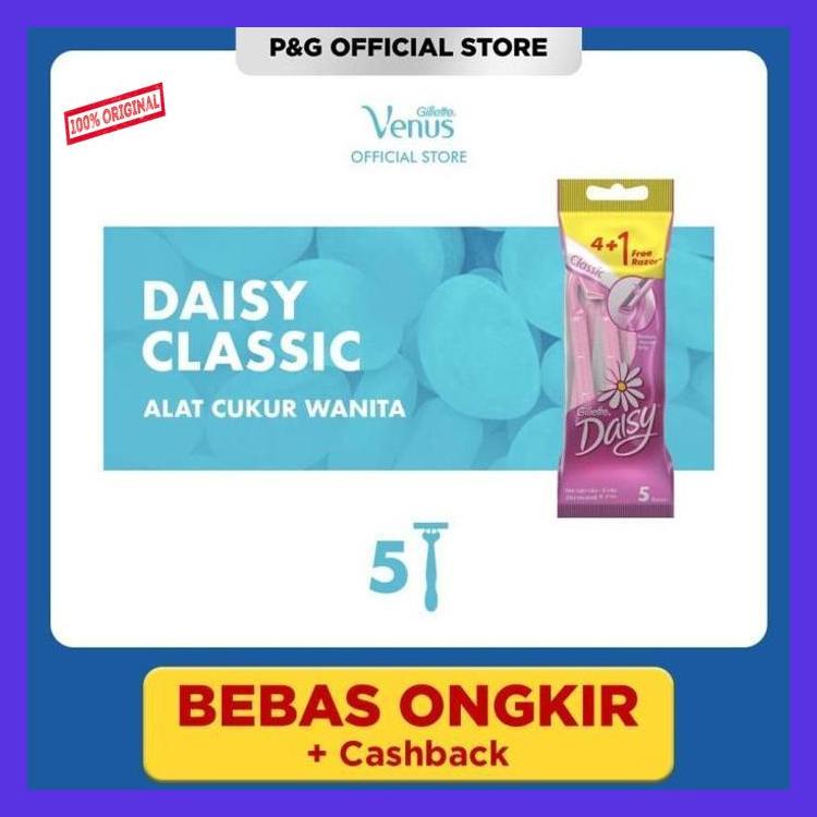 Gillette Pisau Cukur Wanita Daisy Classic - Alat Cukur Wanita Isi 5 ahmadagustus