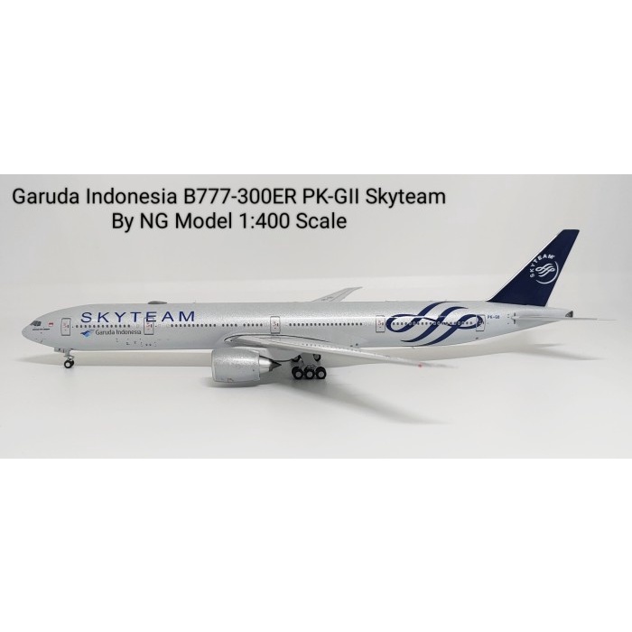 Terlaris Garuda Indonesia B777-300Er Pk-Gii Skyteam By Ng Model 1:400 Scale