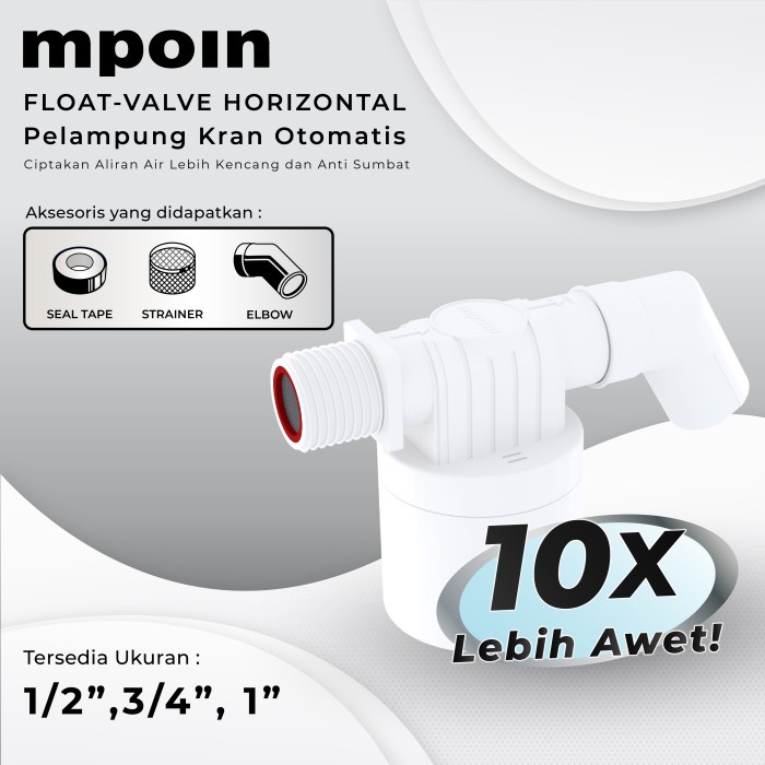 Terlaris Mpoin Float Valve Horizontal / Pelampung Kran Otomatis Premium