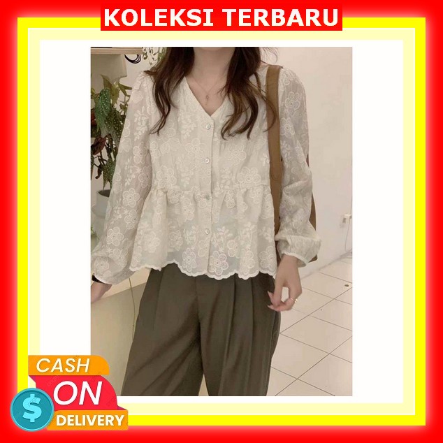 Blouse Wanita Import Atasan Muslim Cod Bayar Di Tempat Fashion Cewek Top Premium Terlaris Korea Baju