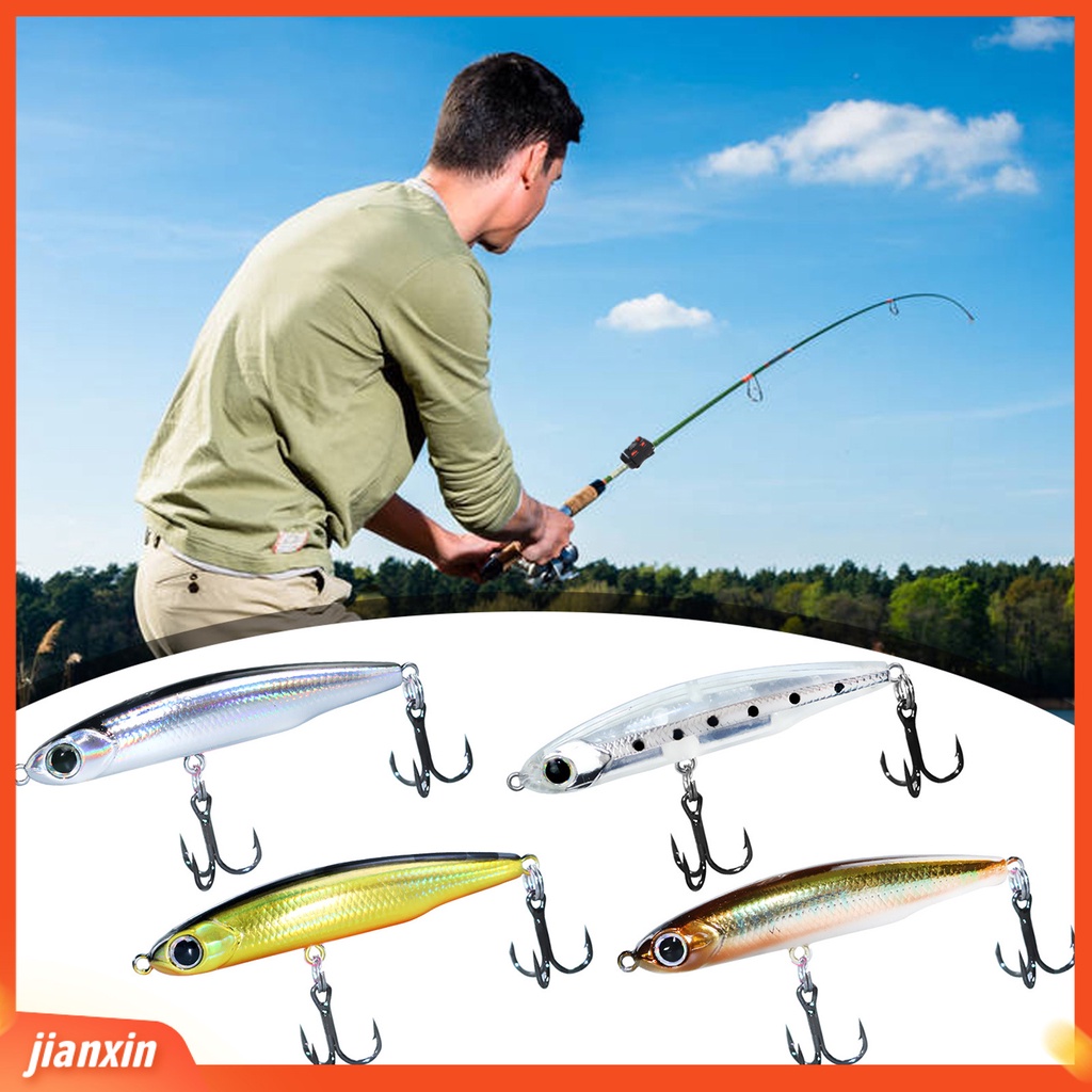[Jianxin] 8.3g/12g/17g Umpan Bionik Simulasi Kait Treble Menggoda Realistis Angling Pensil Tenggelam Mikro Umpan Jalan Memancing Luar Ruangan