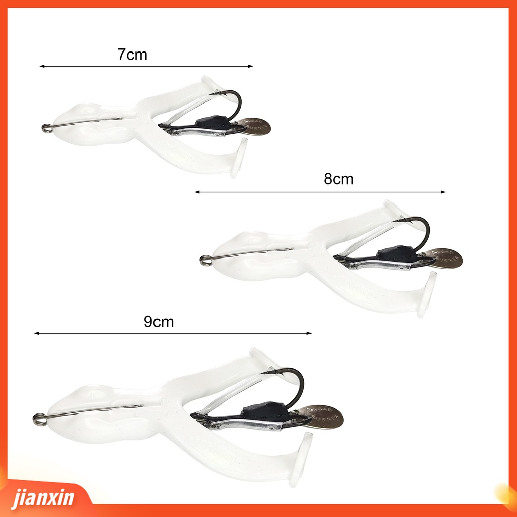 [Jianxin] lure Hook Tajam Penembus Tinggi Tahan Gigit Semua Air Yang Berlaku Menggoda Angling PVC Memancing Thunderfrog Kait Ganda Memancing Luar Ruangan