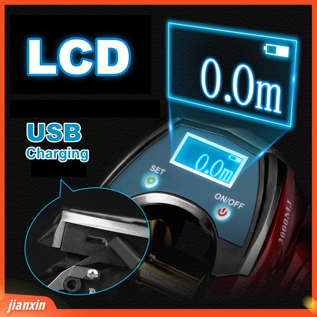 [Jianxin] Fishing Reel / Penggulung Senar Pancing Drag Anti Karat Akurat Dengan Display Digital