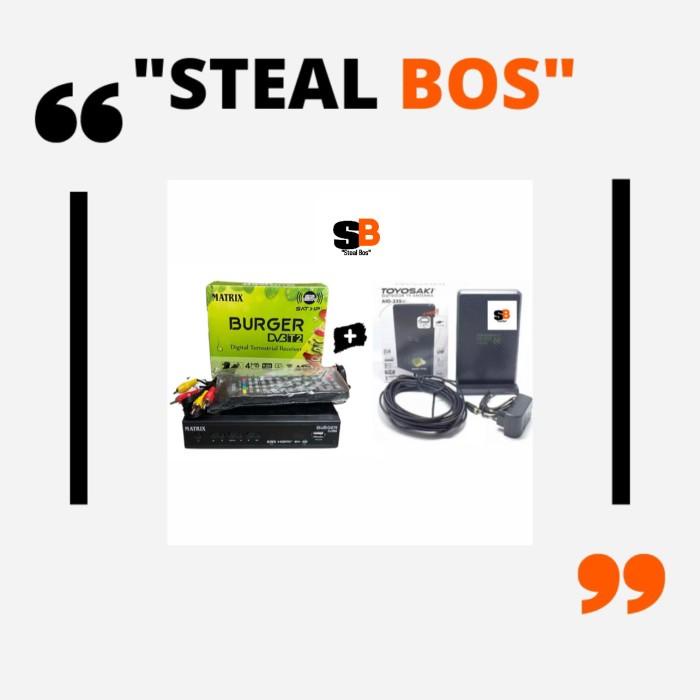 Set Top Box Dvbt2 Receiver Matrix Burger Hijau/Stb Matrix Burger Hijau