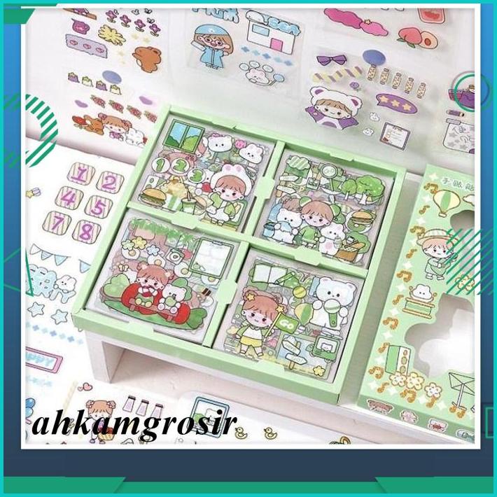 

100 STIKER KARTUN KOREA LUCU STICKER 2D ANTI AIR DEKORASI HANDBOOK BEST QUALITY !!