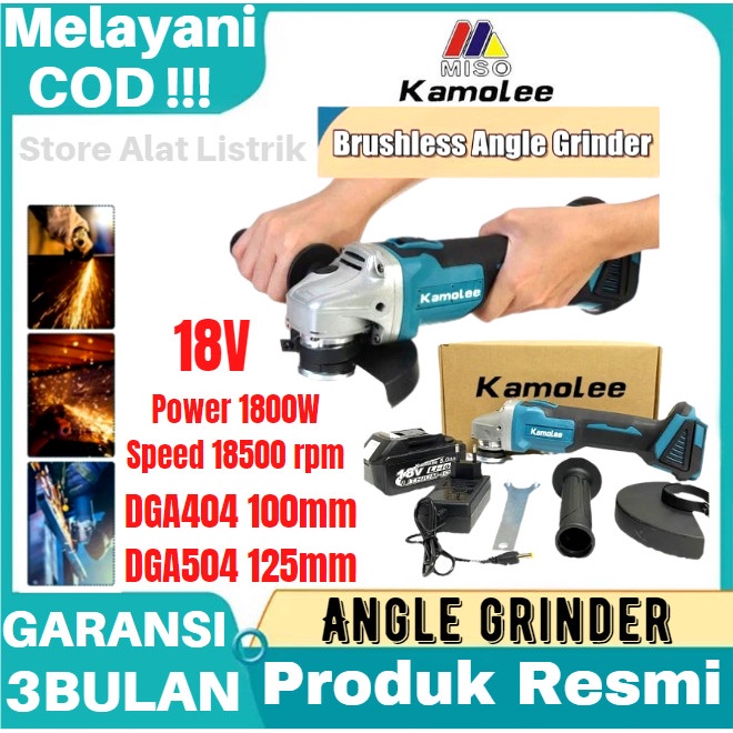 Terlaris Kamolee-Dga504/404 100/125Mm-Mesin Gerinda Tangan Cordless Tanpa Kabel