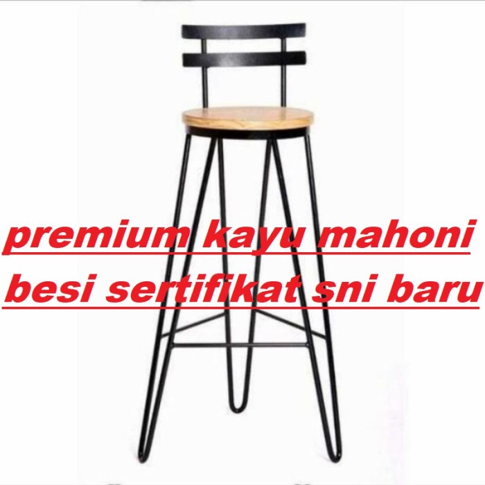 Best Seller Tinggi 70Cm Kursi Cafe / Kursi Bar / Bangku Cafe / Bangku Bar