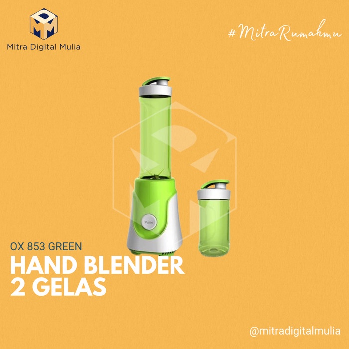 Oxone - OX 853 Personal Hand Blender 2 gelas Hijau