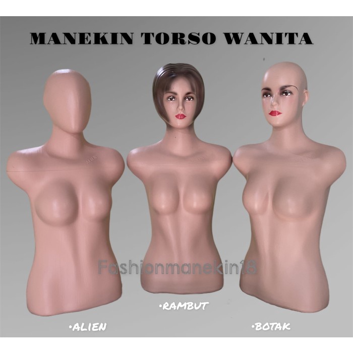 Terlaris Manekin Manekin Wanita Setengah Badan Sambung Kepala - Display Atasan Cewek
