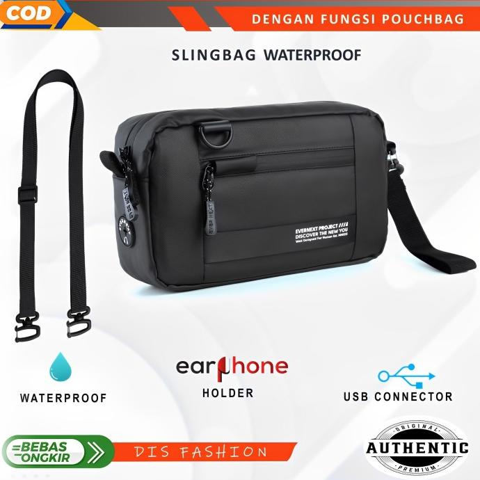 Tas Selempang Pria Waterproof Simple Formal Dan Gaul Slingbag Original