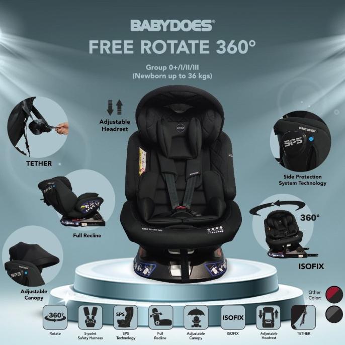 CARSEAT BABYDOES CH 8749 FREE ROTATE 360