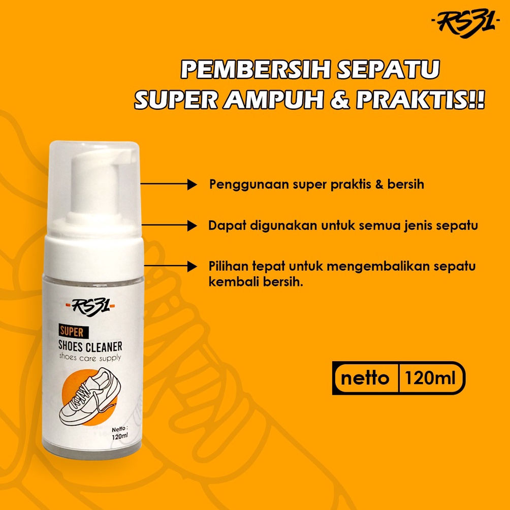 BIG PROMO T38 RS31 Shoes Cleaner - Cairan Pembersih Sepatu / Penghilang Noda Sepatu Kotor Membandel 