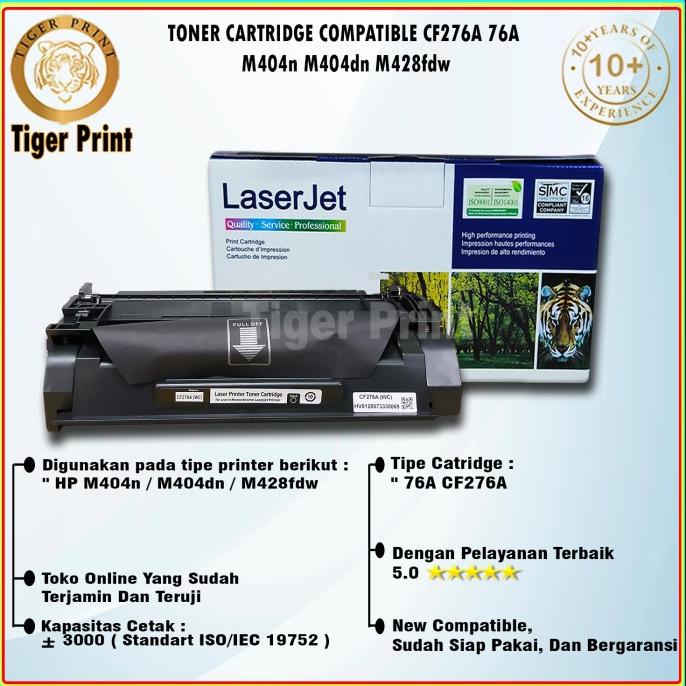 Toner Cartridge Compatible Cf276A 76A (Include Chip) Pengiriman Cepat