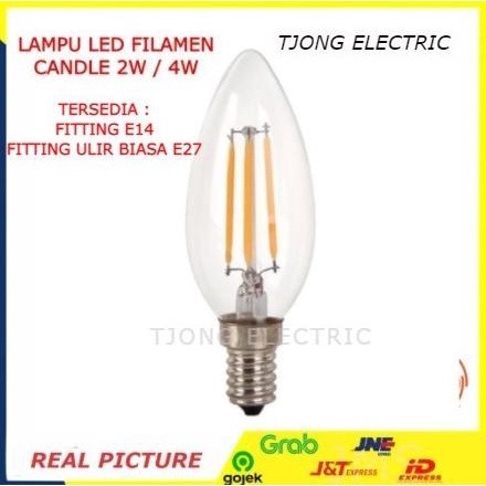 ] Lampu Led Filament Filamen 4W / 2W Fiting E14
