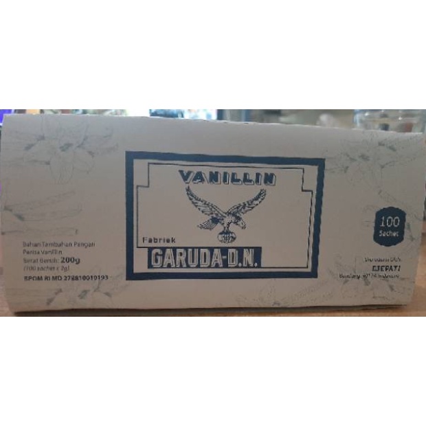 

(BOX) GARUDA VANILLIN VANILI VANILA 1 DUS 100 PCS 2 GR BAHAN KUE VANILLA