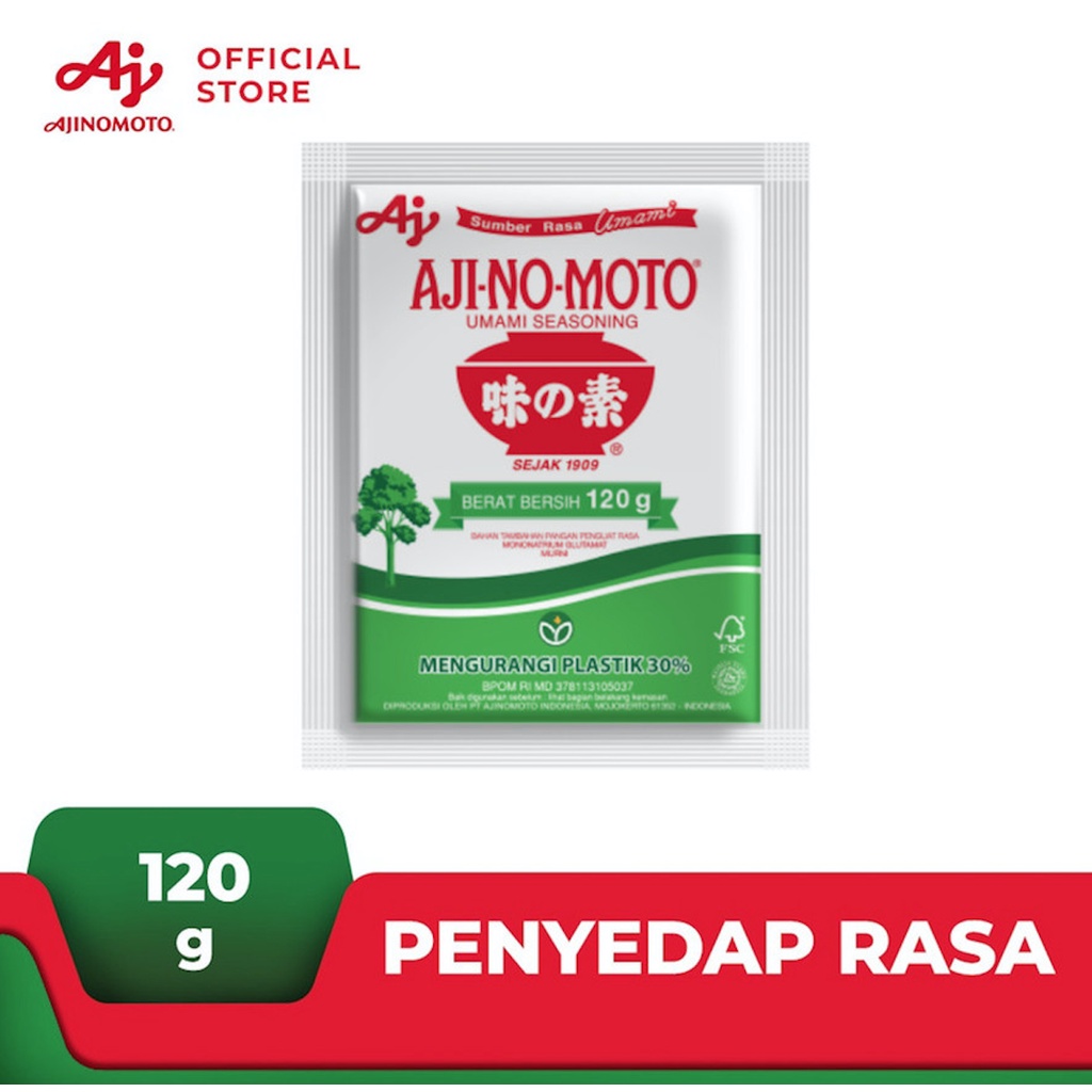 

Paper Pack Penyedap Rasa MSG Ajinomoto 120g - 1 pack