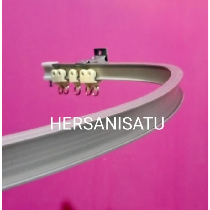 Rel Gorden Lengkung Rollet Gordyn Siku Flexibel Batang Hordeng Elastis