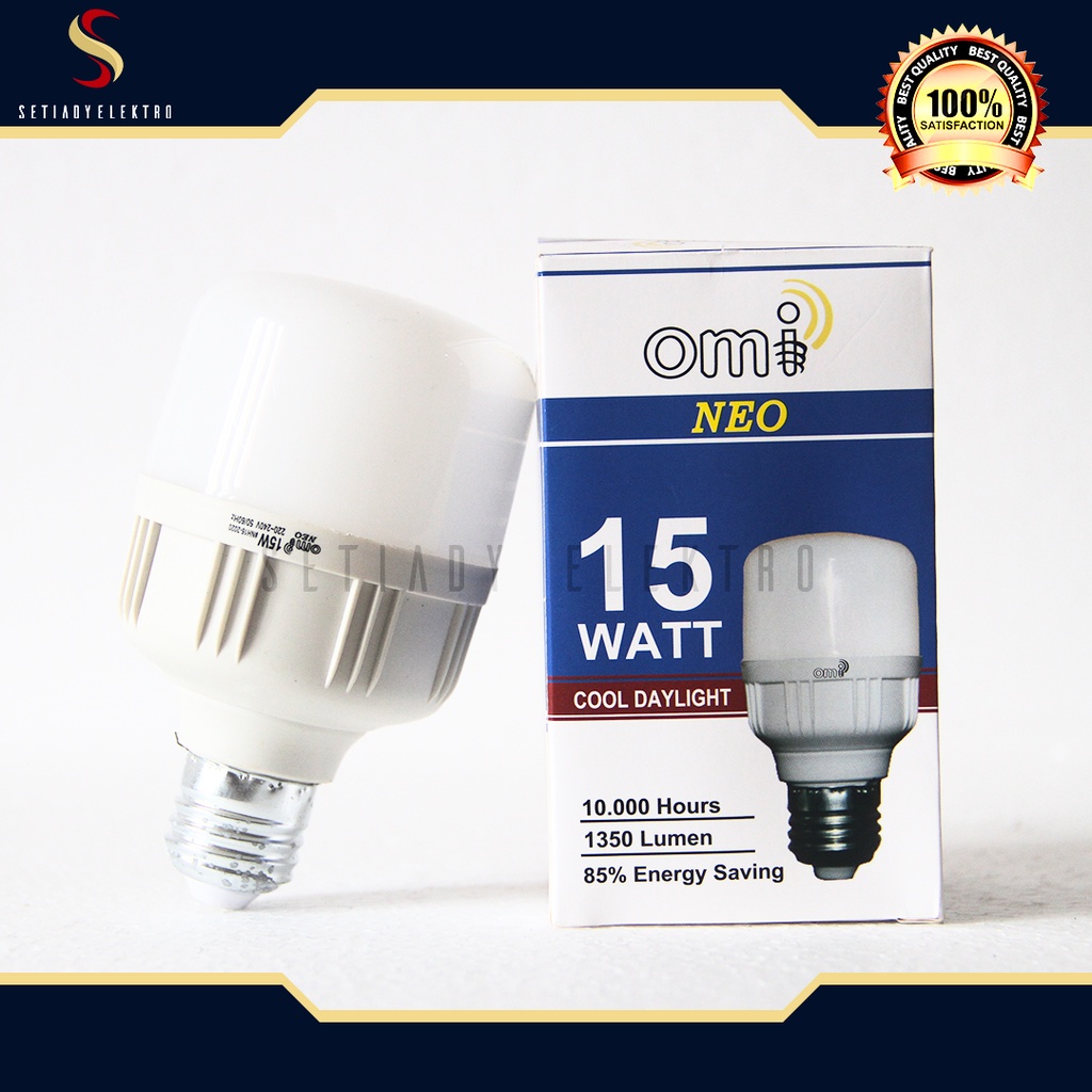 Lampu LED OMI 15 Watt Cahaya Putih Terang - Lampu Led - Led 15W
