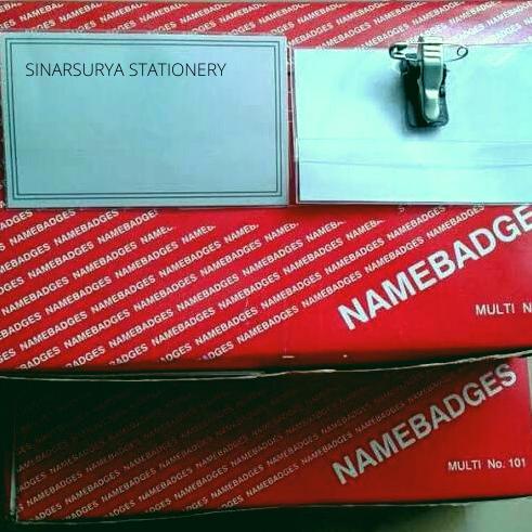 

Name Tag MULTI No 101 + Jepit Buaya per pak isi 50pcs