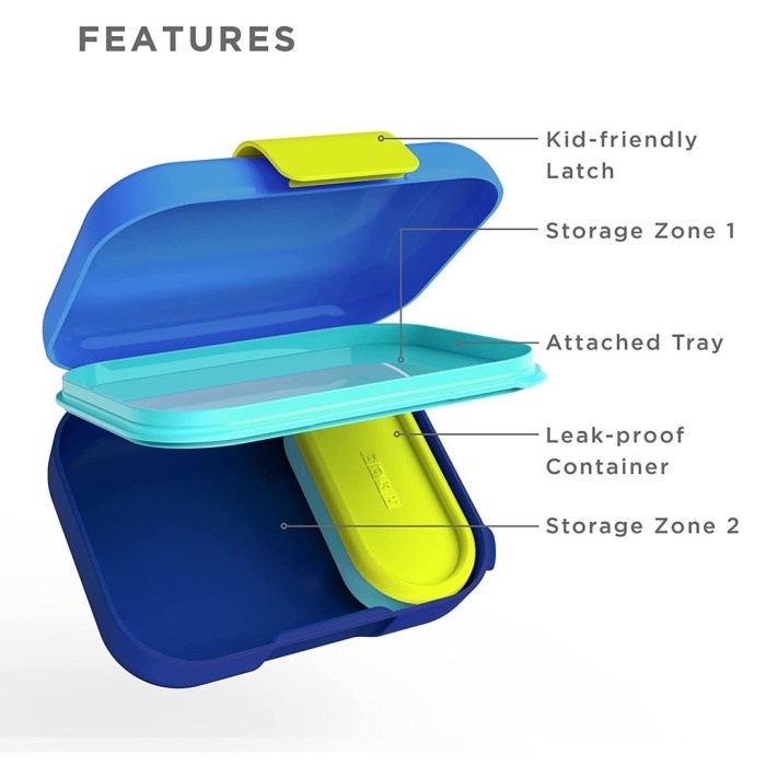 Terlaris Zoku Neat Bento Jr. - Blue