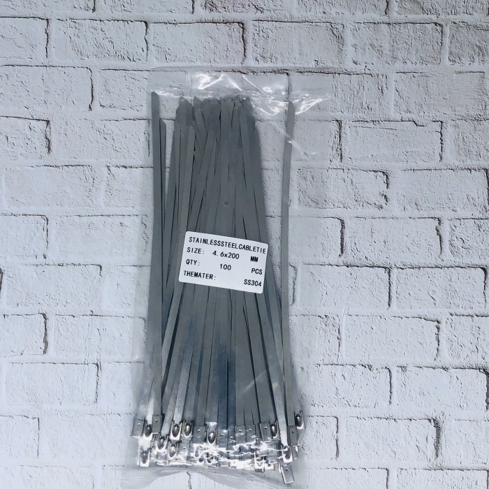 

Hz Stainless Steel Cable Ties 4,6 X 200 Mm Ss304