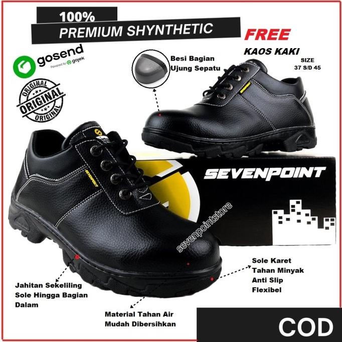 Sepatu Safety Pria Original Pria Wanita Ujung Besi Septi Sefty Savety
