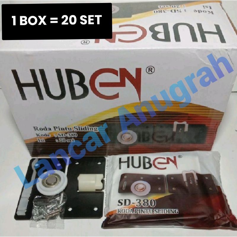 PROMO RODA PINTU ALMARI SLIDING SD 380 HUBEN || RODA SLIDING SD 380 HUBEN || 1 DOS ( 20 SET )