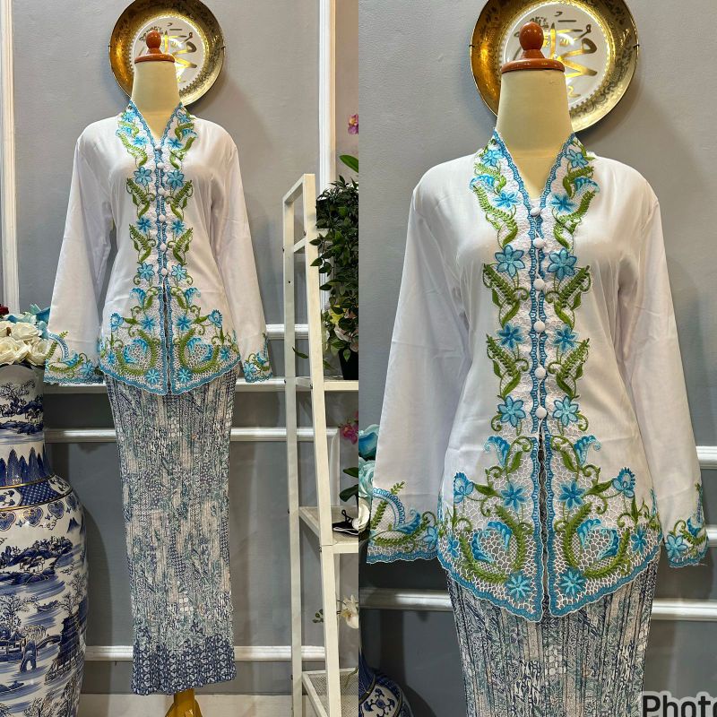 Stelan Kebaya Encim Bordir 3D Original Butik