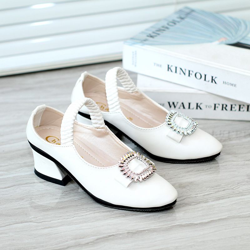 Sepatu Sandal Pesta Anak Perempuan Hak.Tahu Gesper Messy
