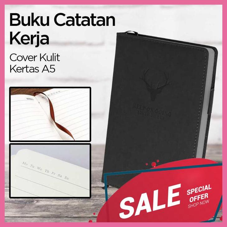

[DBS] TLEVINO BUKU CATATAN KERJA NOTEBOOKS COVER KULIT KERTAS A5 - CW-5025