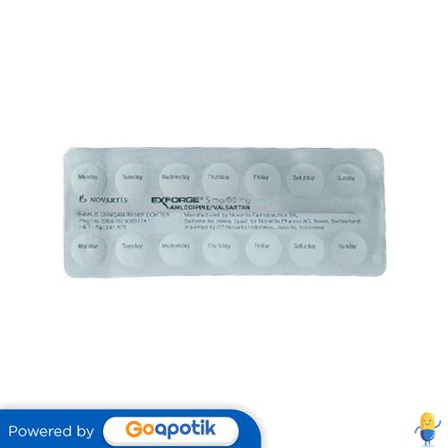 EXFORGE 5/80 MG BLISTER 14 TABLET