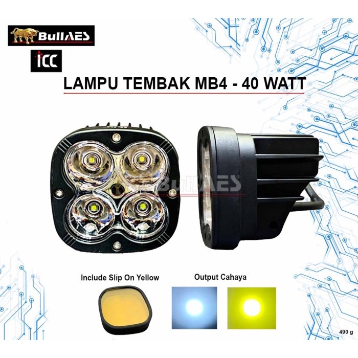 LAMPU TEMBAK 4 MATA 40 WATT MB4 I Cree Work Light 4 Mata I CWL AES2321