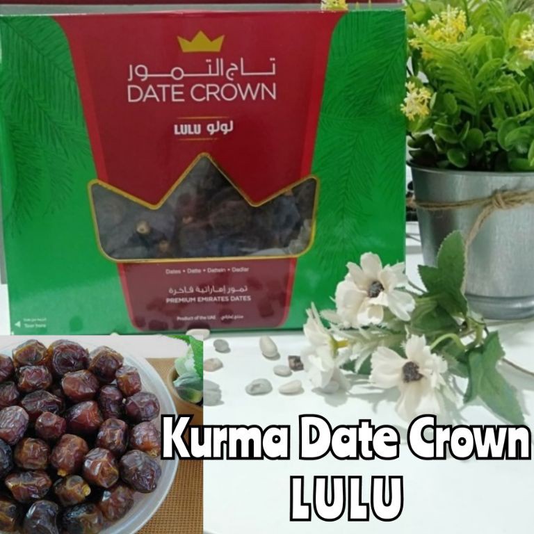 

Ready stok Kurma Date Crown LULU 1 Kg / Dates Premium 1Kg Makanan Buah Manis Sehat NZA