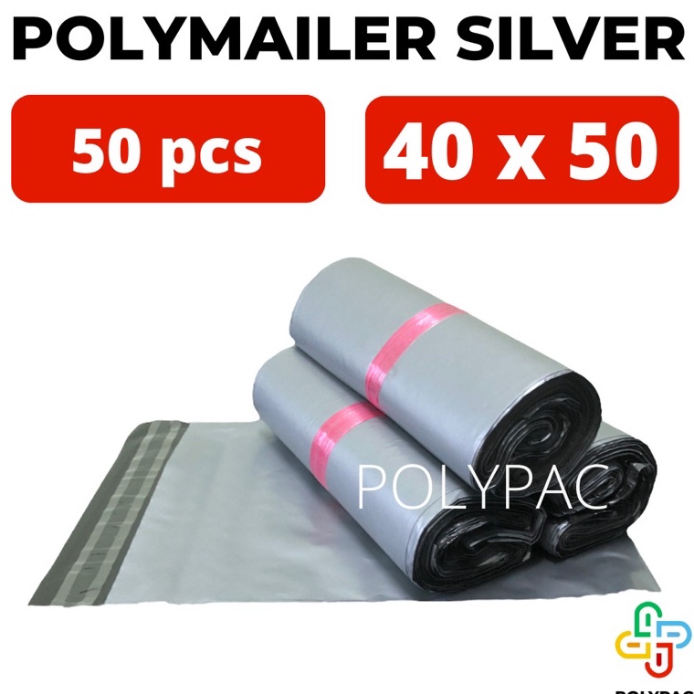 

Laris Plastik Polymailer Abu Silver [40x50] 50 pc - Plastik Packing Lem 36