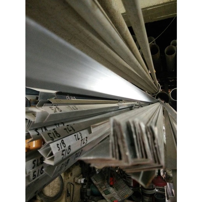 SIKU ALUMINIUM UKURAN 3/4" (1.6 cm x 1.6 cm x 0,5 mm) (PER 1 METER)