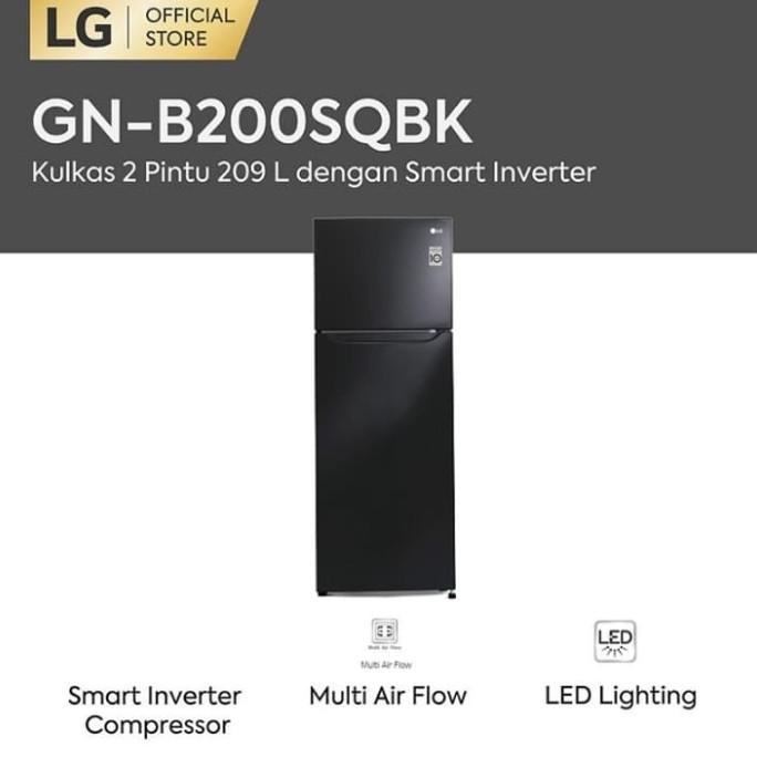 LG Kulkas 2 Pintu GN-B200SQBK Hitam Garansi Resmi