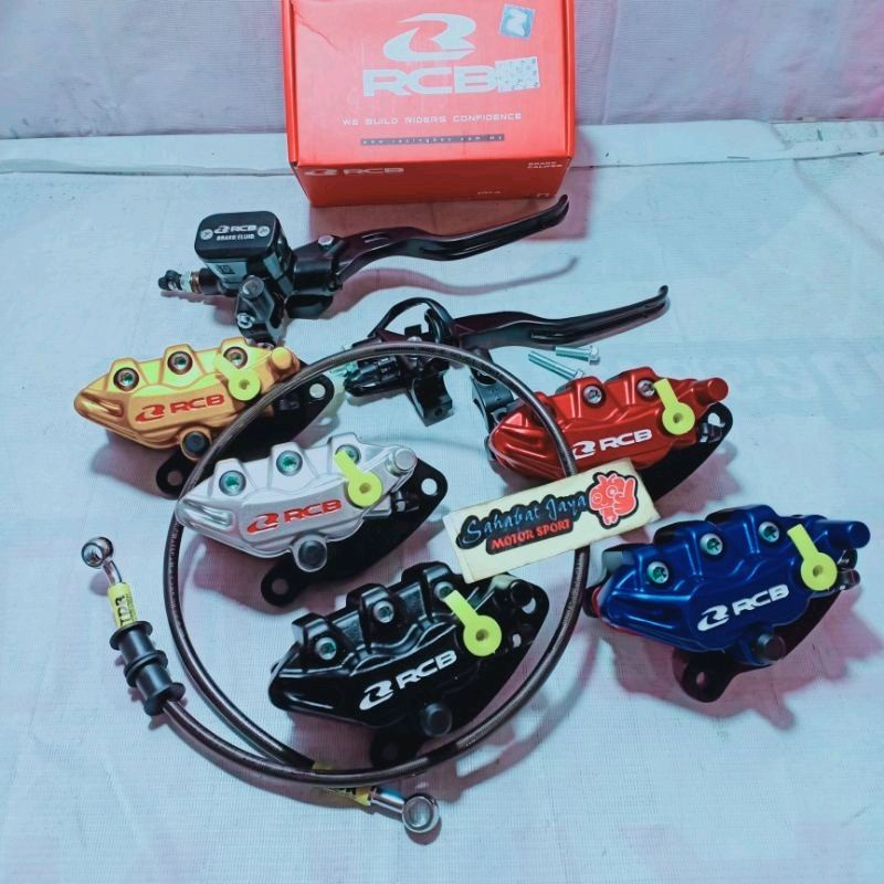 Paket Kaliper Depan RCB Master Rem Kanan RCB E-3 Kotak 14MM Handle Kiri Kopling Rem RCB Selang Rem D